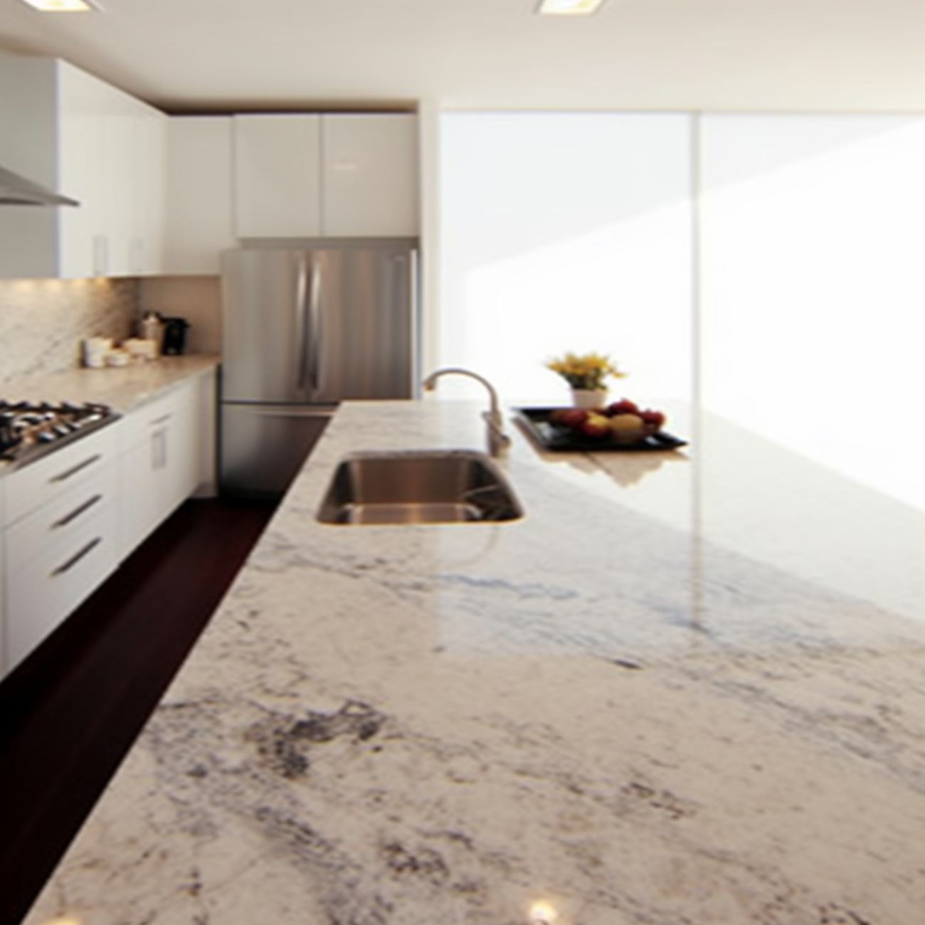 Plan de Travail en Granit Blanc “Salinas” 13
