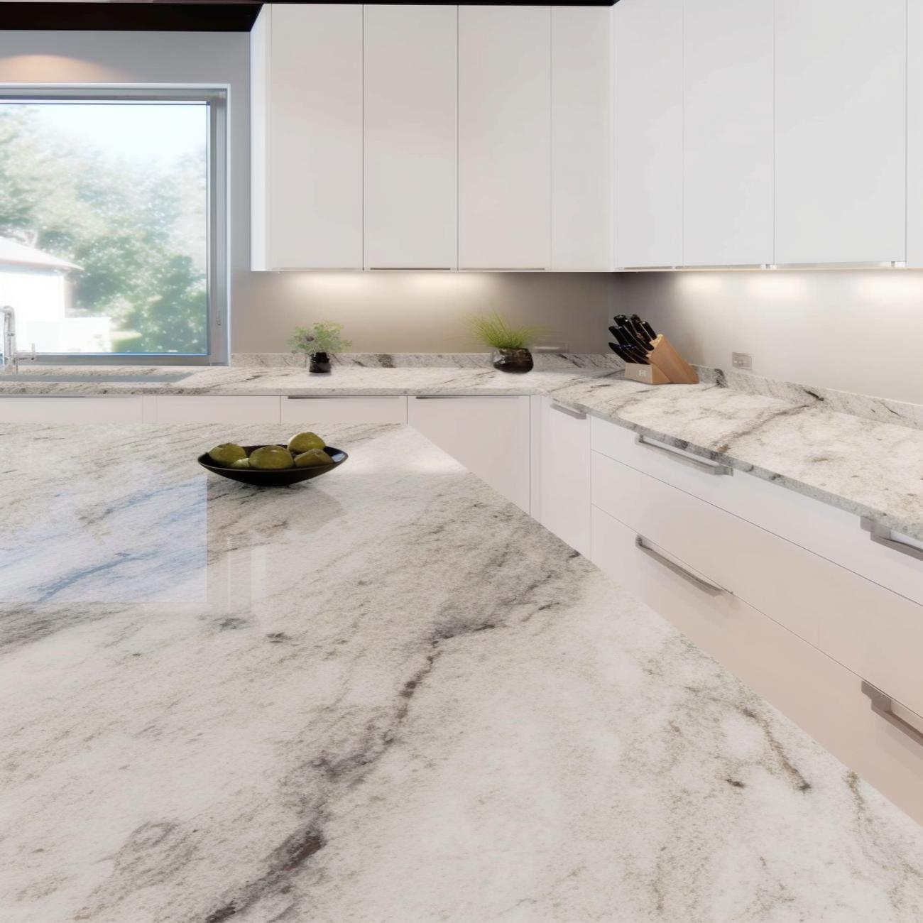 Plan de Travail en Granit Blanc “Vallée” 11