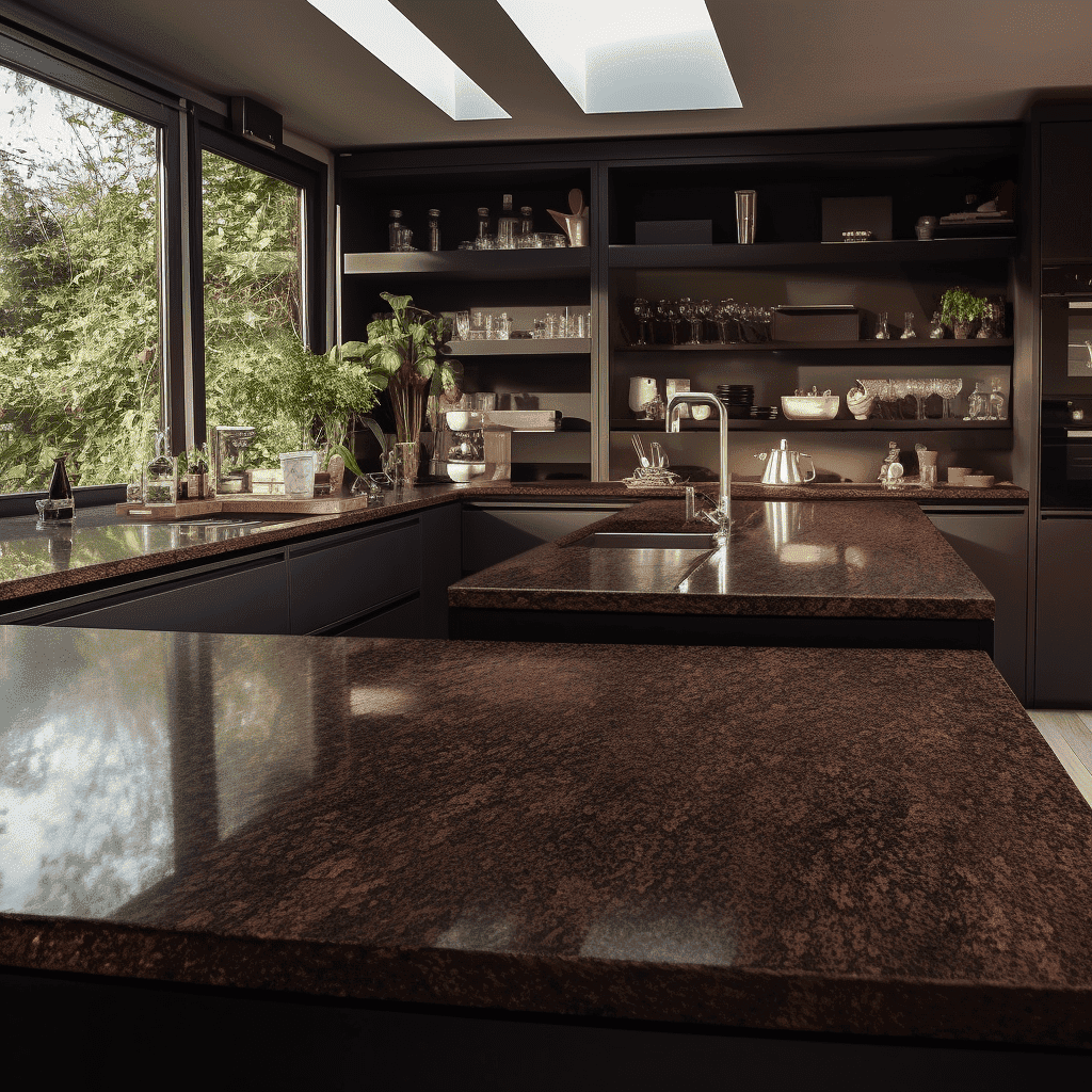 Plan de Travail en Granit Marron “Bronze” 15