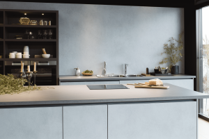 Plan de,travail marbre bleu bapteme