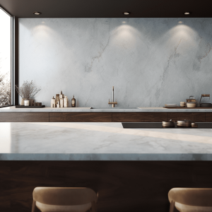 Plan de,travail marbre bleu bapteme