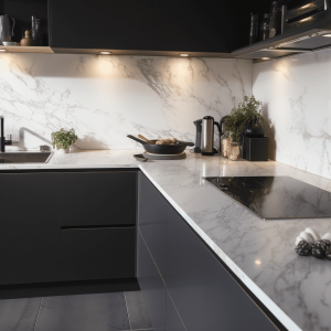 plan de travail en marbre