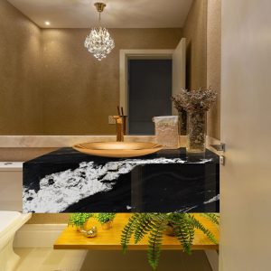 Plan travail quartz quartzite noir des andes
