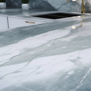 Plan de Travail Quartz Acquatique