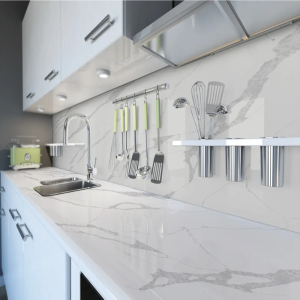 Plan travail en quartz calacatta bali