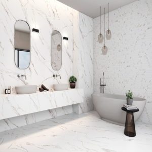 Plan de Travail Quartz Blanc Calacatta Bali