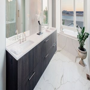 Plan de Travail Quartz Calacatta Classique