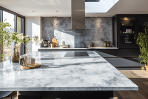 Plan de travail marbre blanc afyon