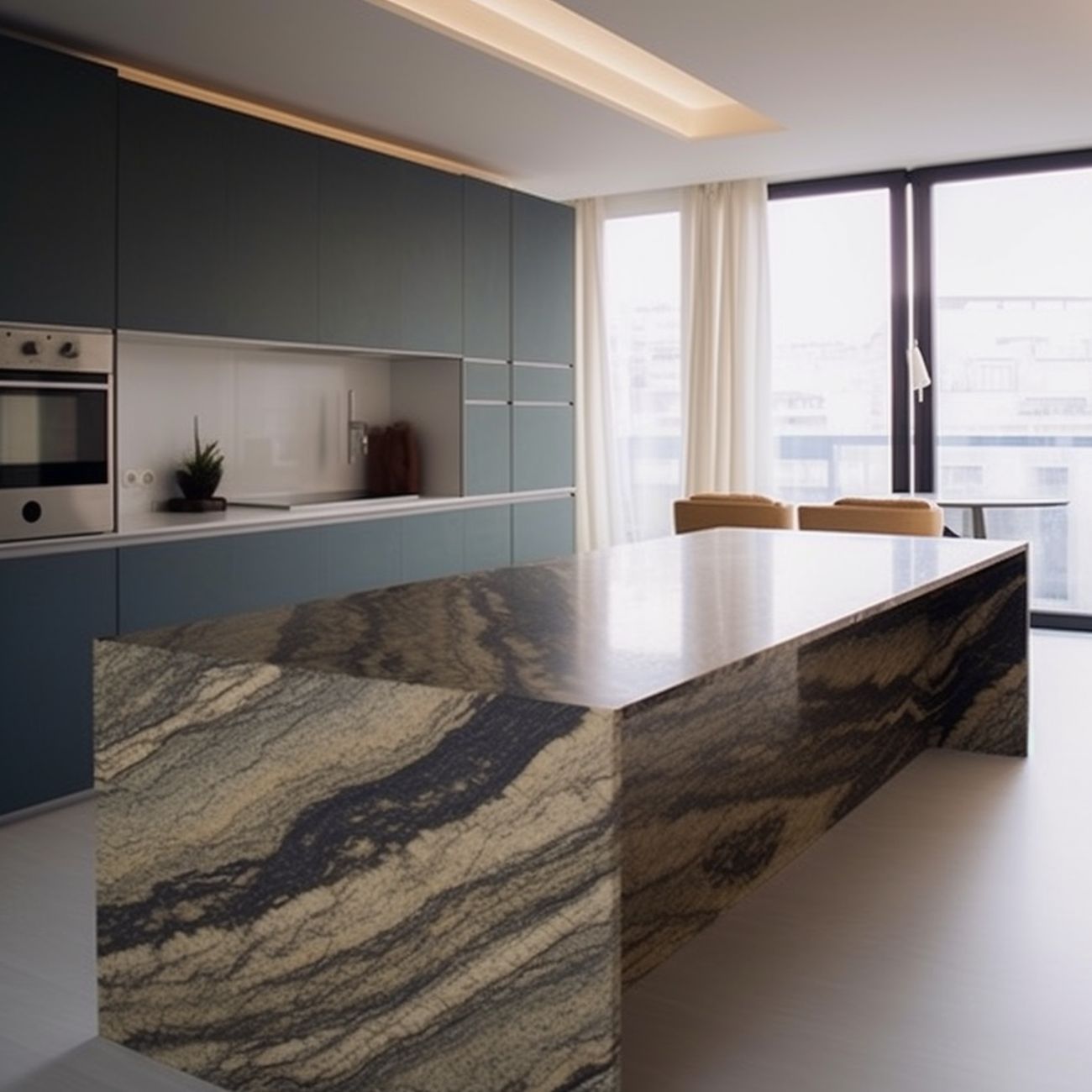 Plan de Travail en Granit Bleu « Fantaisie » 14
