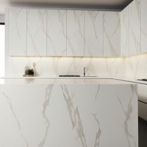 Plan de Travail Cuisine Blanc Quartz