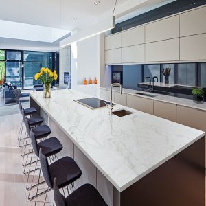Plan de Travail Cuisne Quartz Calacatta Montreal