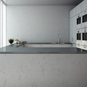 Plan de Travail Cuisine Quartz Gris Galant