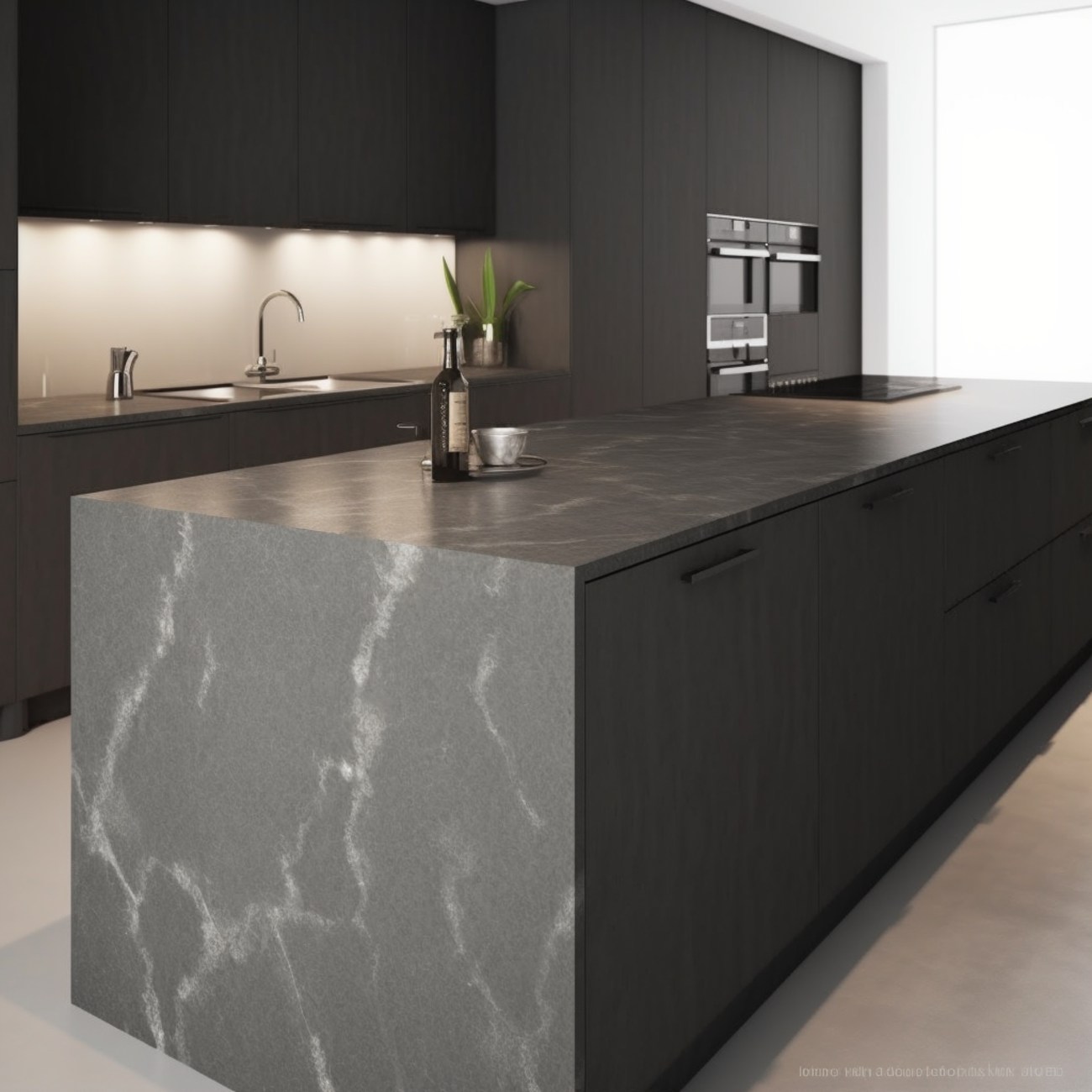 Plan de Travail Cuisine Quartz – “Piatra Grey Caesarstone” 12