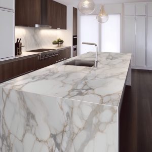 Plan de Travail Quartzite Blanc Calacatta
