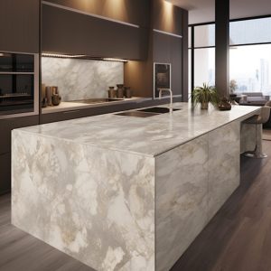 Plan de Travail Quartz Cappuccino