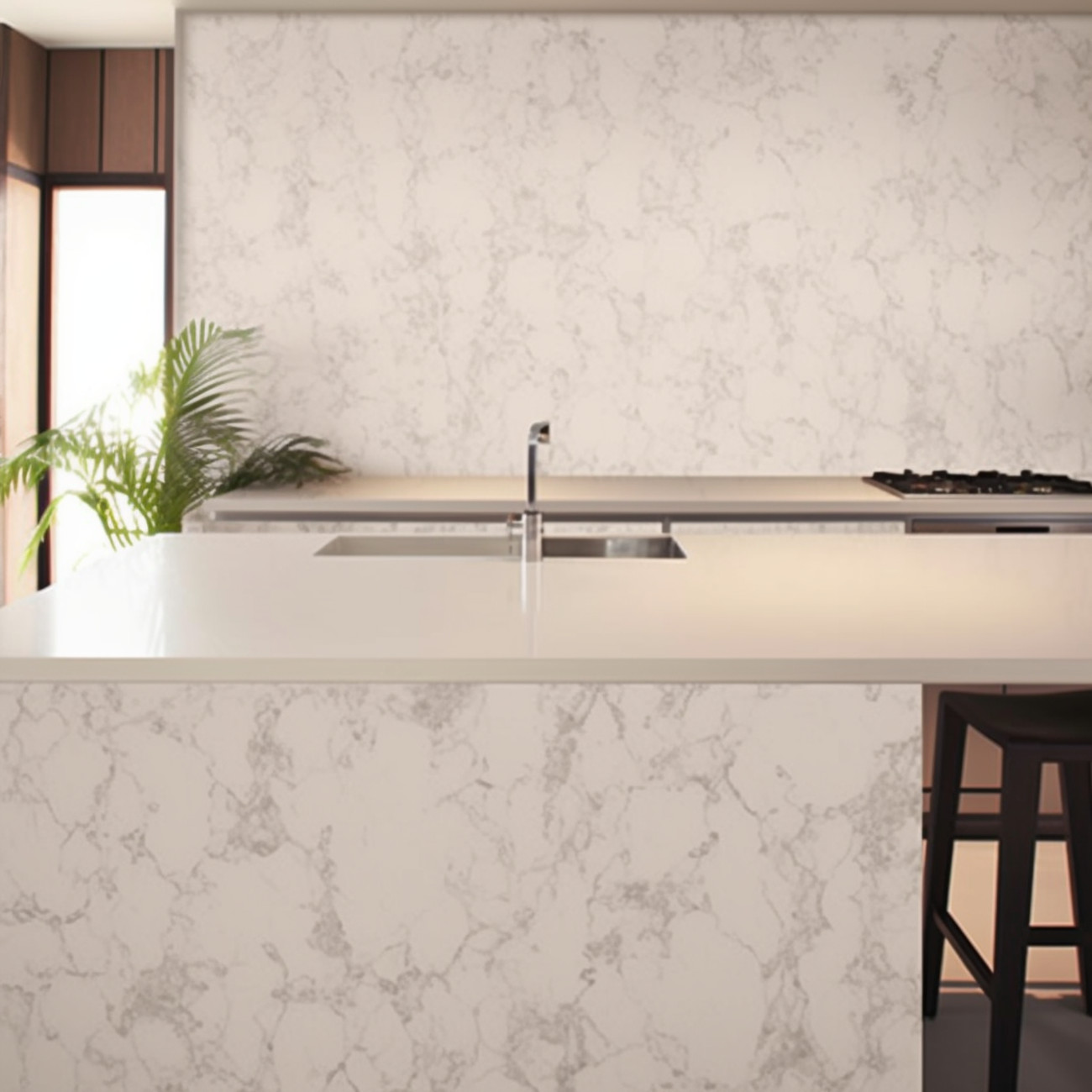 Plan de Travail Cuisine Quartz – “Cascata Caesarstone” 14