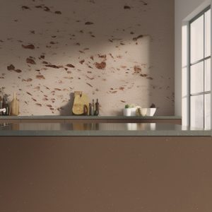 Plan de Travail Quartz Fossile Marron
