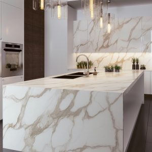 Plan de Travail Quartz Pas Cher Calacatta Goa