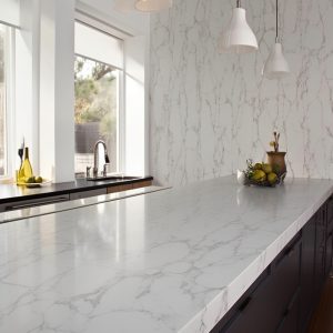 Plan de Travail Quartz Pas Cher Carrara Mist