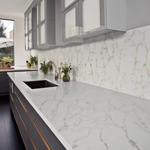 Plan de Travail Quartz Pas Cher Carrara Mist