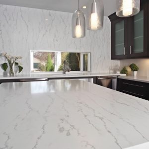 Plan de Travail Quartz Pas Cher Carrara Mist