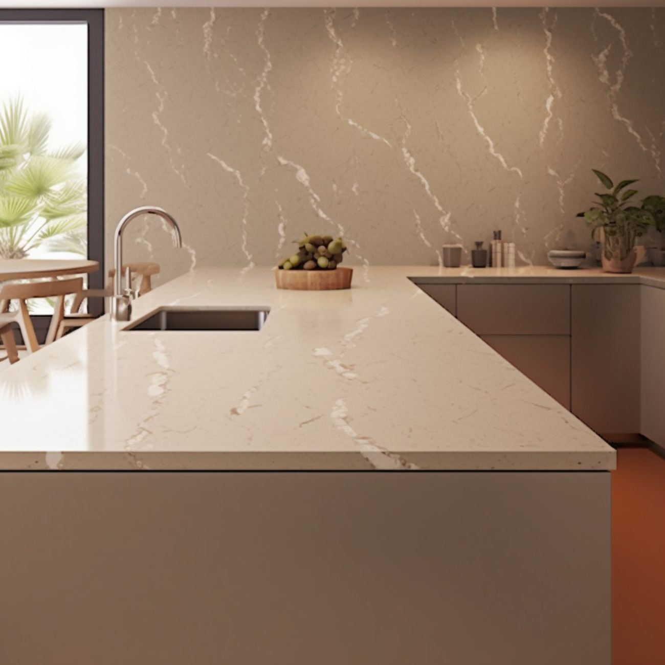 Plan de Travail Quartz Pas Cher- “Tuscan Caesarstone” 13