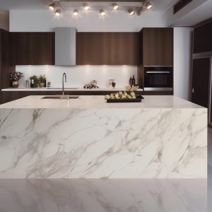 Plan de Travail Quartzite Blanc Carrara Caldia