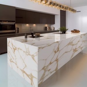 Plan de Travail Quartzite Pas Cher Calacatta Laza Oro