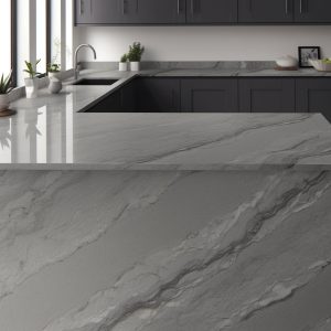 Plan de Travail Quartzite Pas Cher Gris Mercure