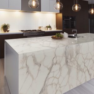Plan de Travail Quartz Calacatta Valentin