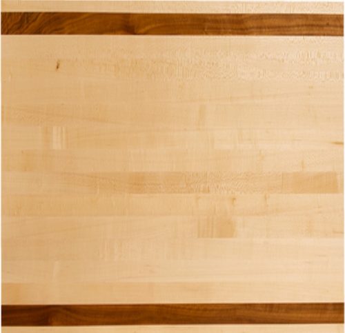 Plan de Travail en Bois Noble – “Érable avec 2 Lamelles de Noix” 7