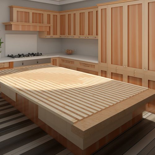 Plan de Travail en Bois Mixte – « Érable & Cerise » 8