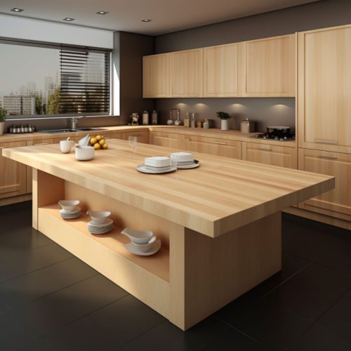Plan de Travail Cuisine en Bois – “Hêtre” 8