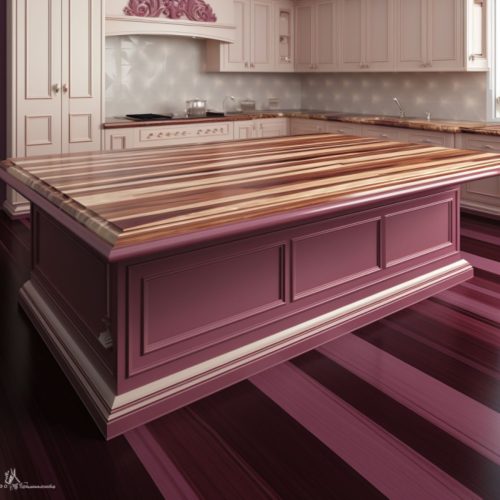 Plan de Travail de Cuisine Exotique – “Bois PupleHeart” 11