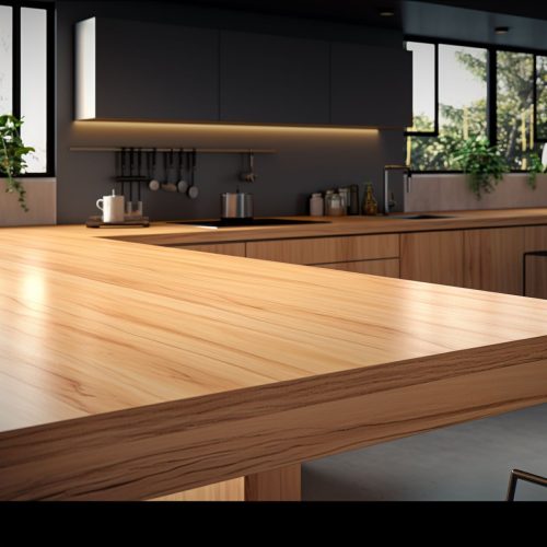 Plan de travail Bois Massif Exotique – “Canarywood” 9
