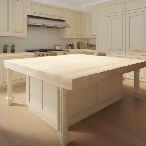 Plan de Travail en Bois Massif – “Hard Maple”