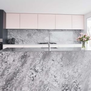Plan de Travail Cuisine Quartz Rose Bay