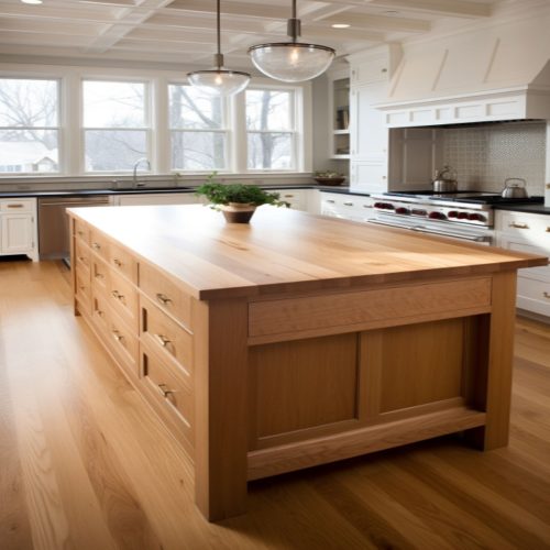 Plan de Travail – “Quarter Sawn White Oak à Grain de Face” 9