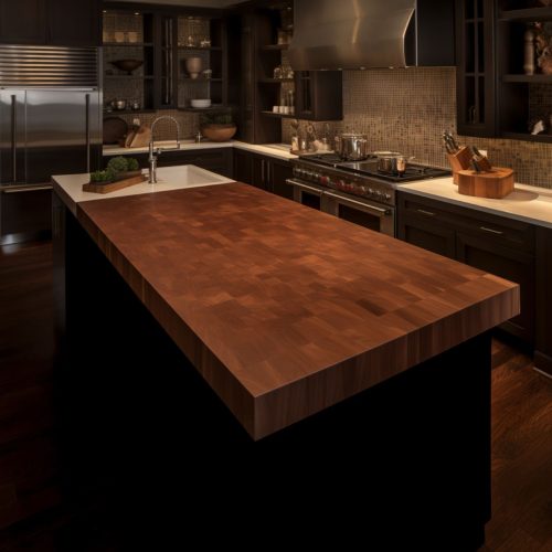 Plan de Travail Bois à Grain Fin – « African Mahogany » 9