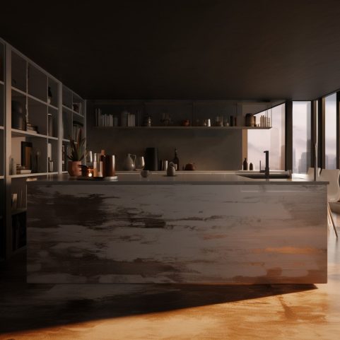 Plan de Travail de Cuisine Dekton – “Trilium”