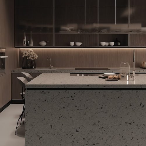 Ilot central de cuisine — “Stellar Grey” 8