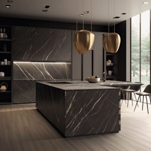 plan cuisine calacatta black