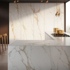 plan de travail ceramique calacatta oro