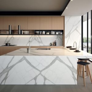 plan de travail ceramique classic statuario