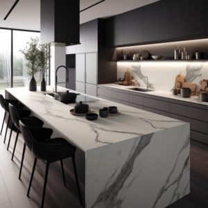 plan de travail ceramique classic statuario