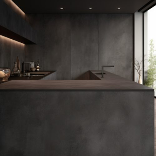 Plan Travail en Céramique – “Concrete Black” 6