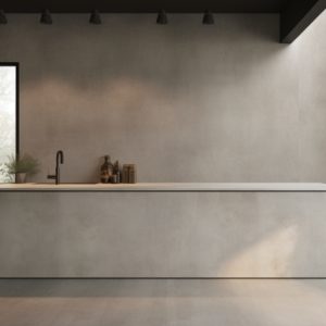 plan de travail ceramique concrete light