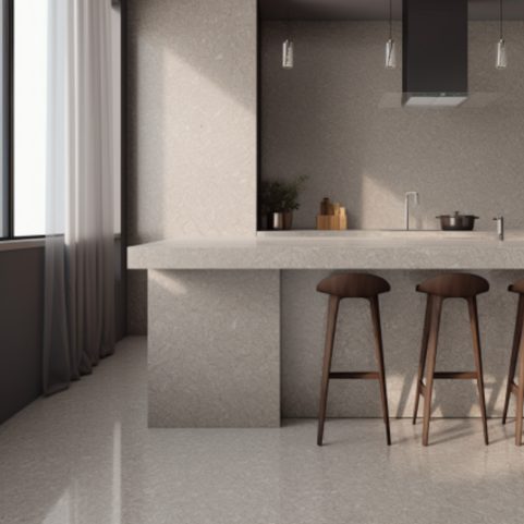 Ilot central de cuisine “Terrazzo Grey”