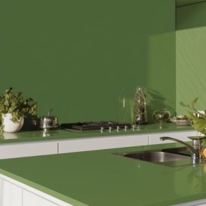 plan de cuisine corian vert florissant