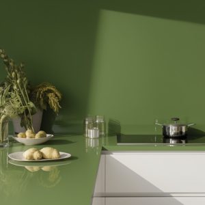 plan de cuisine corian vert florissant
